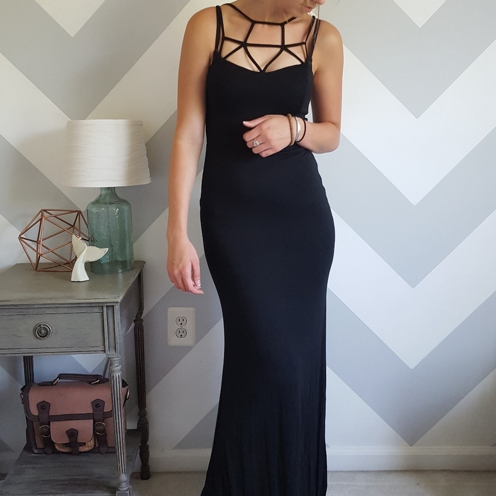 Long black maxi dress